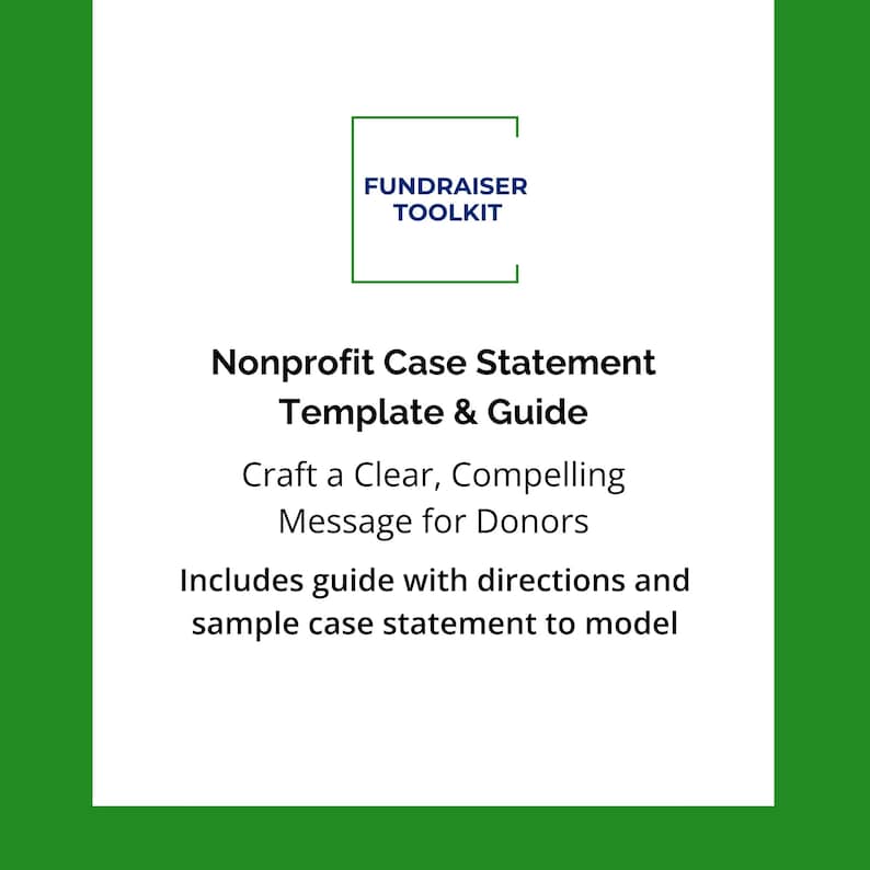 Nonprofit Case Statement Template & Guide | Fundraising Case for ...