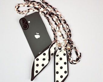 Correa de teléfono personalizada con dije para la muñeca, cordón para la muñeca, correa para llevar el teléfono, conector para teléfono celular, parche, llavero con dije inicial, letra negra