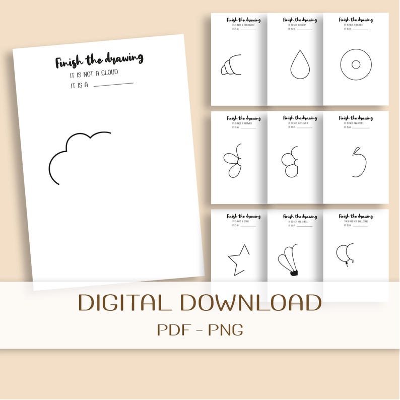 Finish the Drawing Printable "it is Not A… It is A…" - Creative Prompts ...