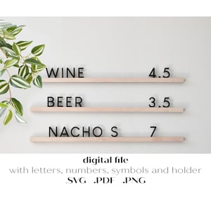 Laserbestand Menubord | Digitale Download | DIY laserfiles voor letterbord