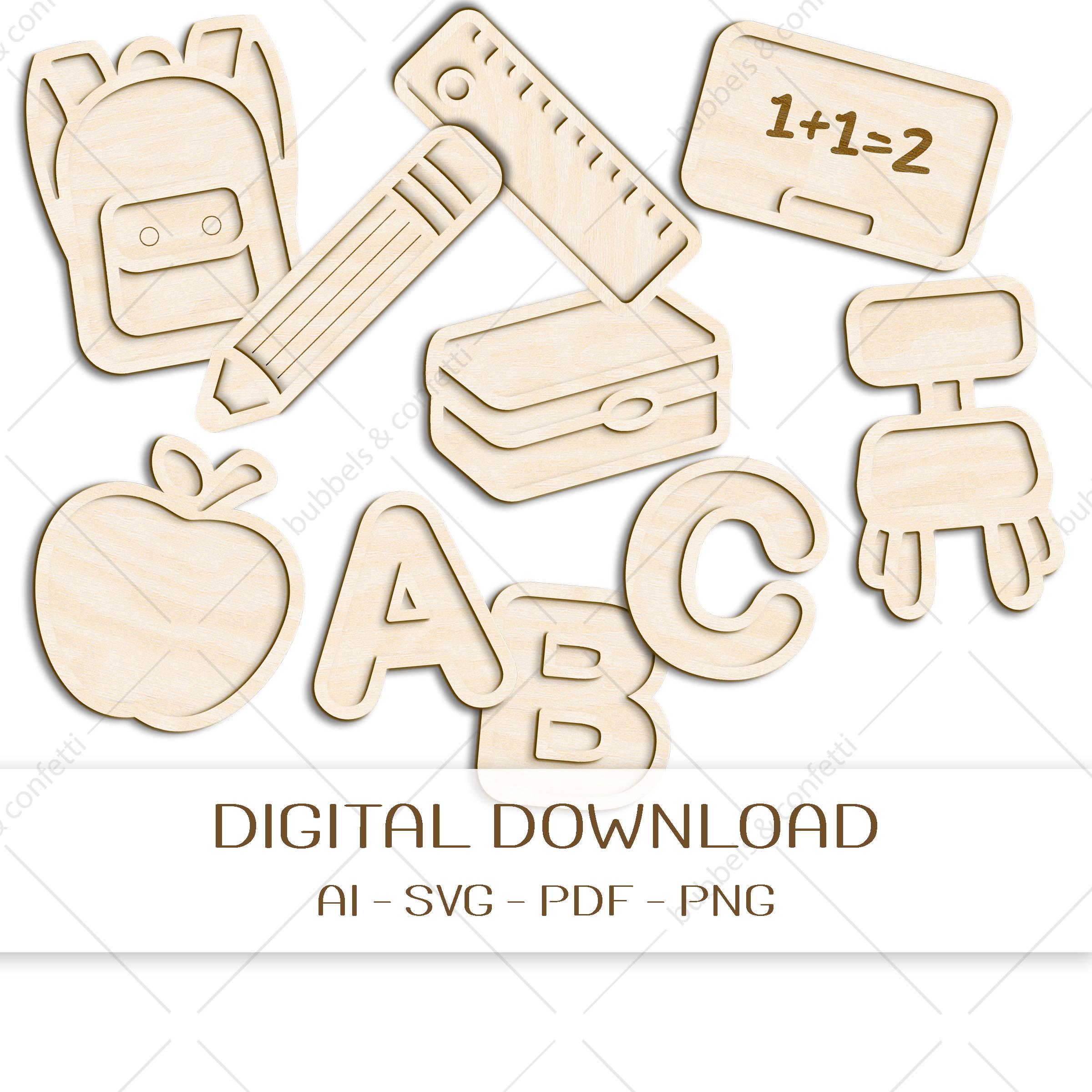 Laser Cut School Sensory Tray SVG: Montessori Fillable Shapes (digital ...