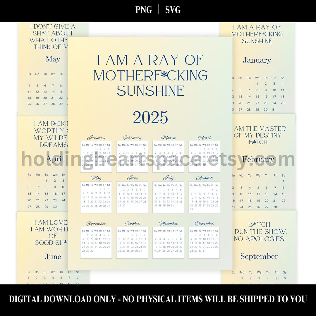 2025 2026 Empowering Wall Calendar Motivational Funny Inspirational