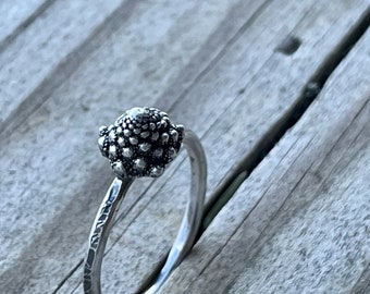 Broccoli ring, sterling silver ring, fractal ring, made to order ring