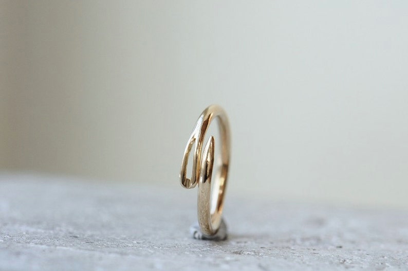 Solid 14K gold sewing needle ring made to order ring Etsy
