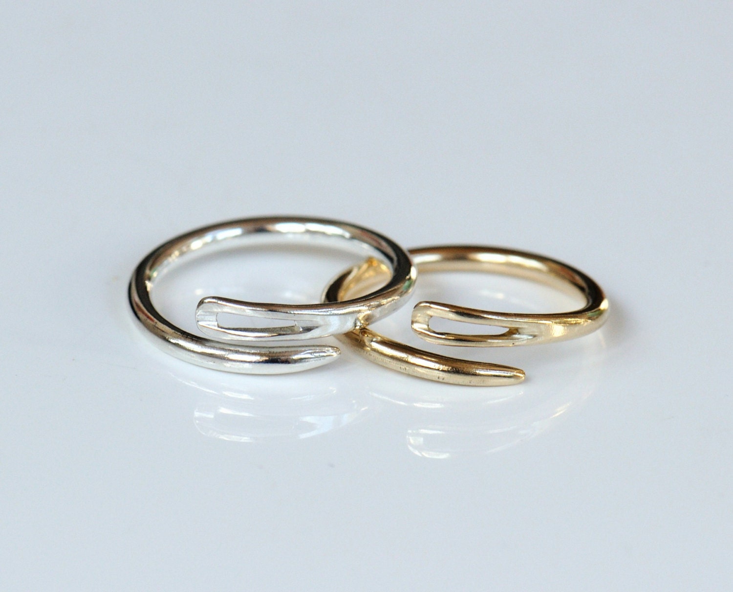 Sewing Needle Ring Sterling Silver Ring Open or Closed Etsy