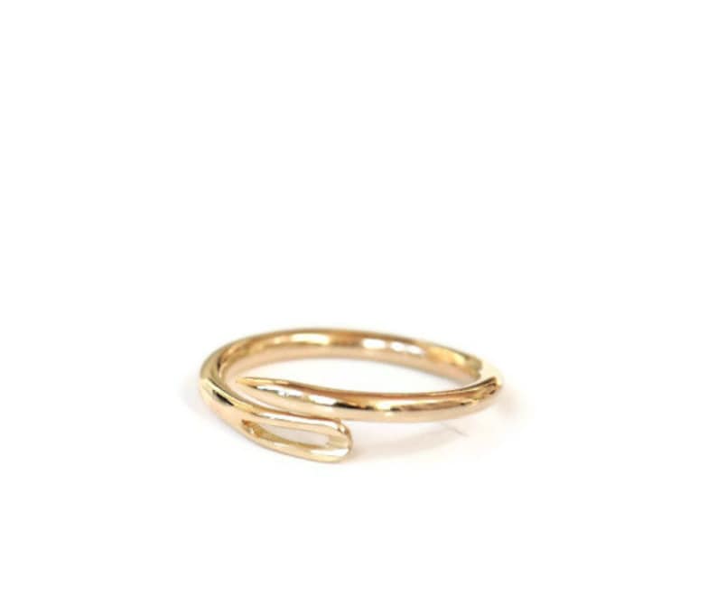 Solid 14K gold sewing needle ring made to order ring Etsy