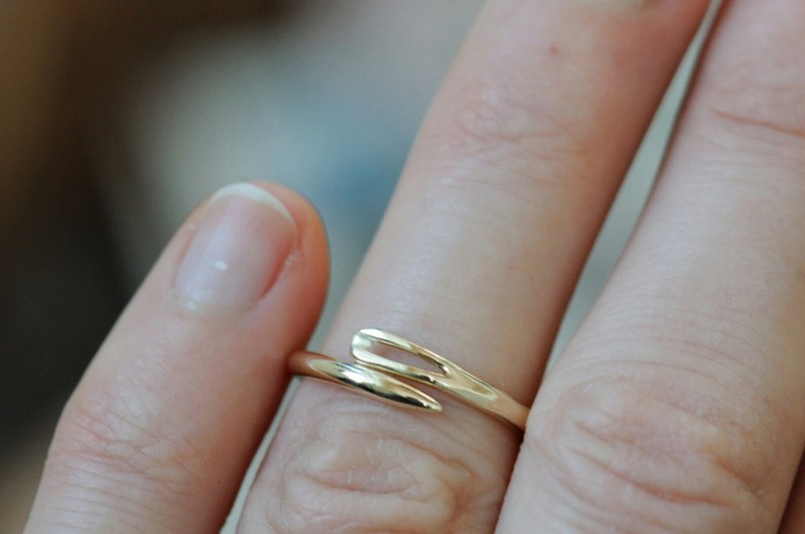 Solid 14K gold sewing needle ring made to order ring | Etsy