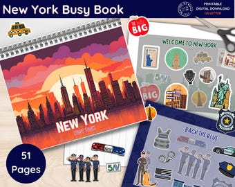 Libro de actividades de la ciudad de Nueva York: Actividad de aprendizaje para niños (Descarga digital)