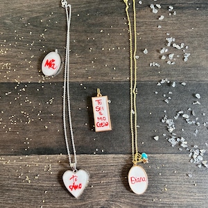 Ciondolo In Argento "Chiama Angeli" A Forma Di Cuore