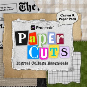 Set di pennelli per collage digitale per Procreate Torn Paper, set di pennelli per collage digitale Procreate, pennelli per timbri su carta strutturata per arte multimediale