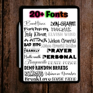 20+ Graffiti & Cursive Procreate Fonts: Urban Font Collection