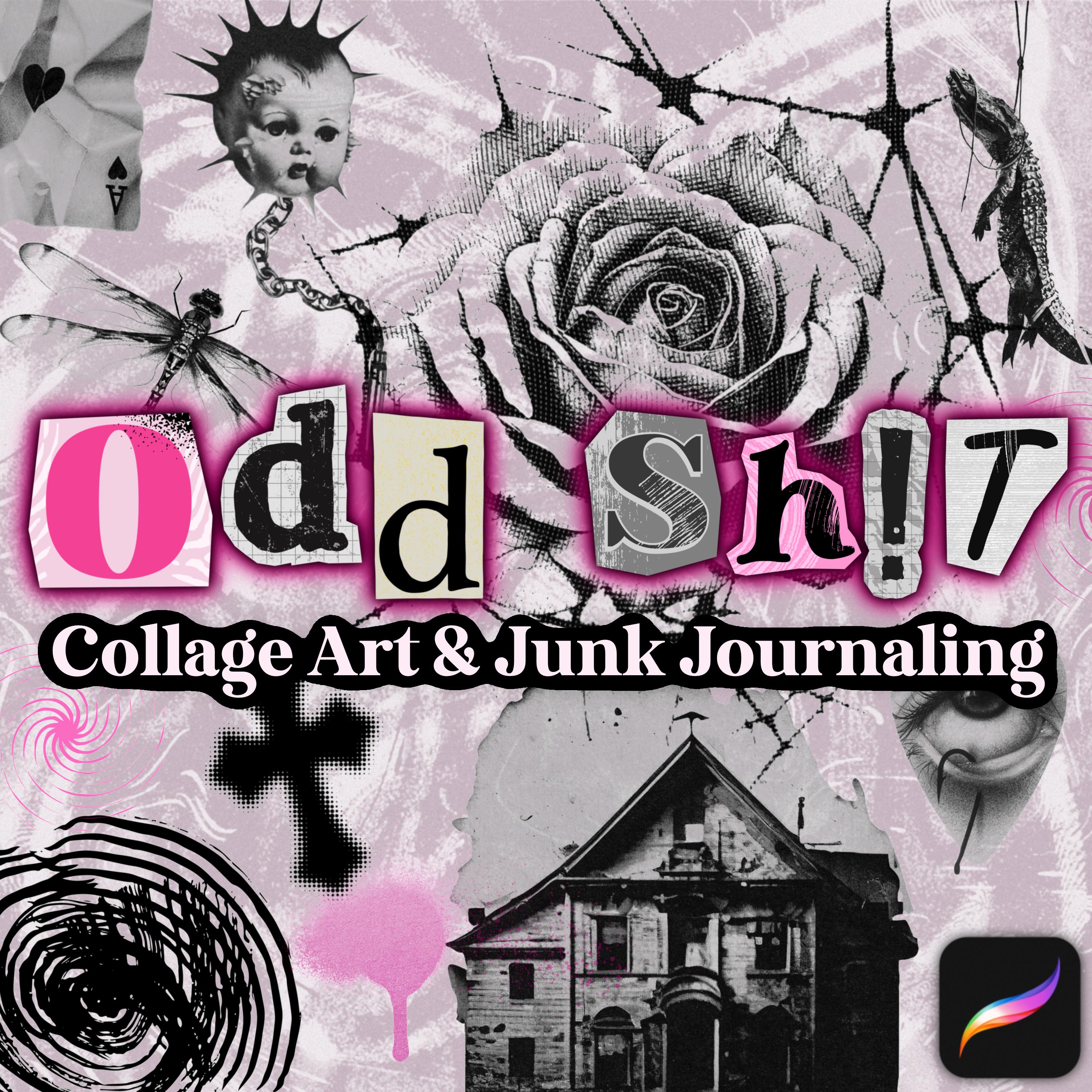 Procreate Brush Set for Junk Journaling and Collage Art – 100 Unique Stamps
