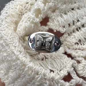Butterfly and Sapphire Ring Size 6