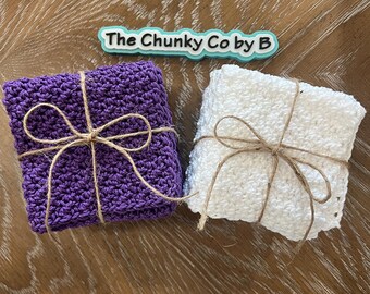 Handmade 100% Cotton Washcloth Sets