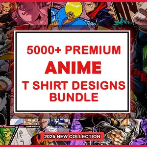 5000+ Premium Printable 300 dpi T Shirt Designs, Hand Drawing Manga art T shirt Graphics Design bundle,Manga art pod and commercial designs