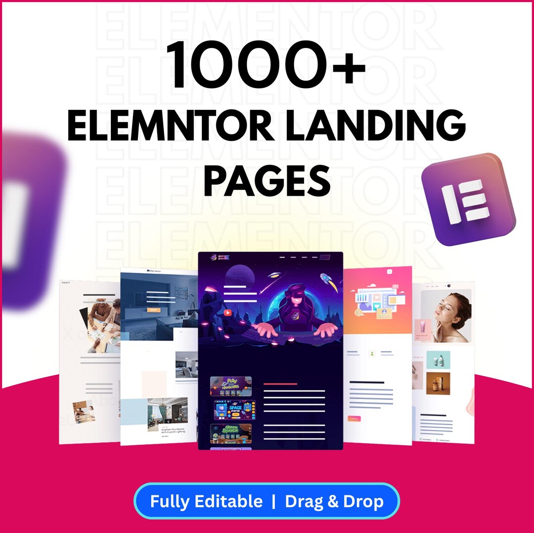 1000+ Elementor Landing Page Templates, Mega Wordpress Website Bundle