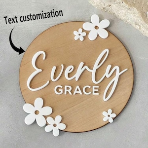 Personalised Custom Kids bedroom/Nursery Wall hanging sign, Cute summery little girls door sign.