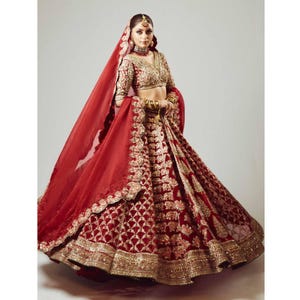 Customized Pakistani  Nikkah Wedding Wear Maxi Dress, Indian Bridal Anarkali Gown or Lehenga Choli, Designer Mehndi Engagement Guest Outfit