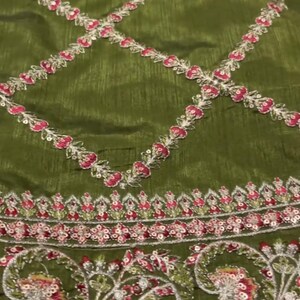 Handmade Pakistani wedding outfit farshi shalwar Mushq dresses inspired bridal suit
