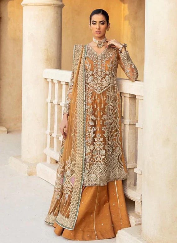sachin and babi light blue dress Engagement Sharara Salwar Kameez: Buy Sharara Salwar Kameez for Engagement  Online at Indian Cloth Store main image 1