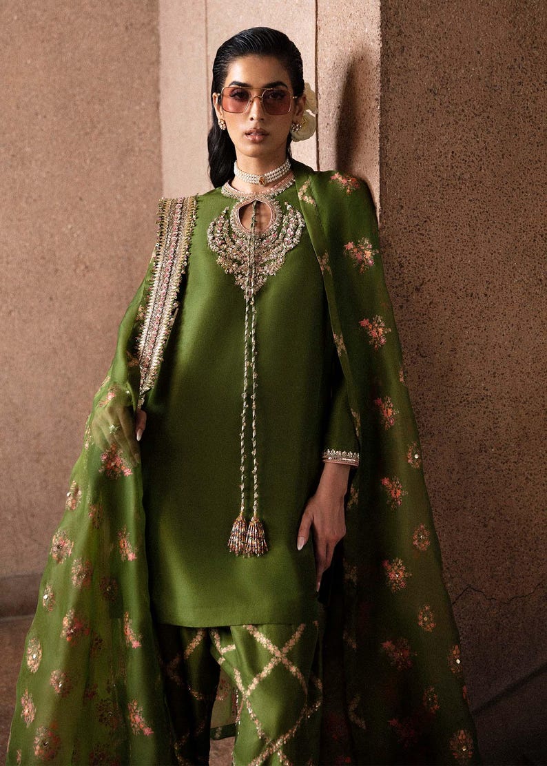 Maria B inspired Pakistani dress wedding party outfit handmade salwar kameez suit