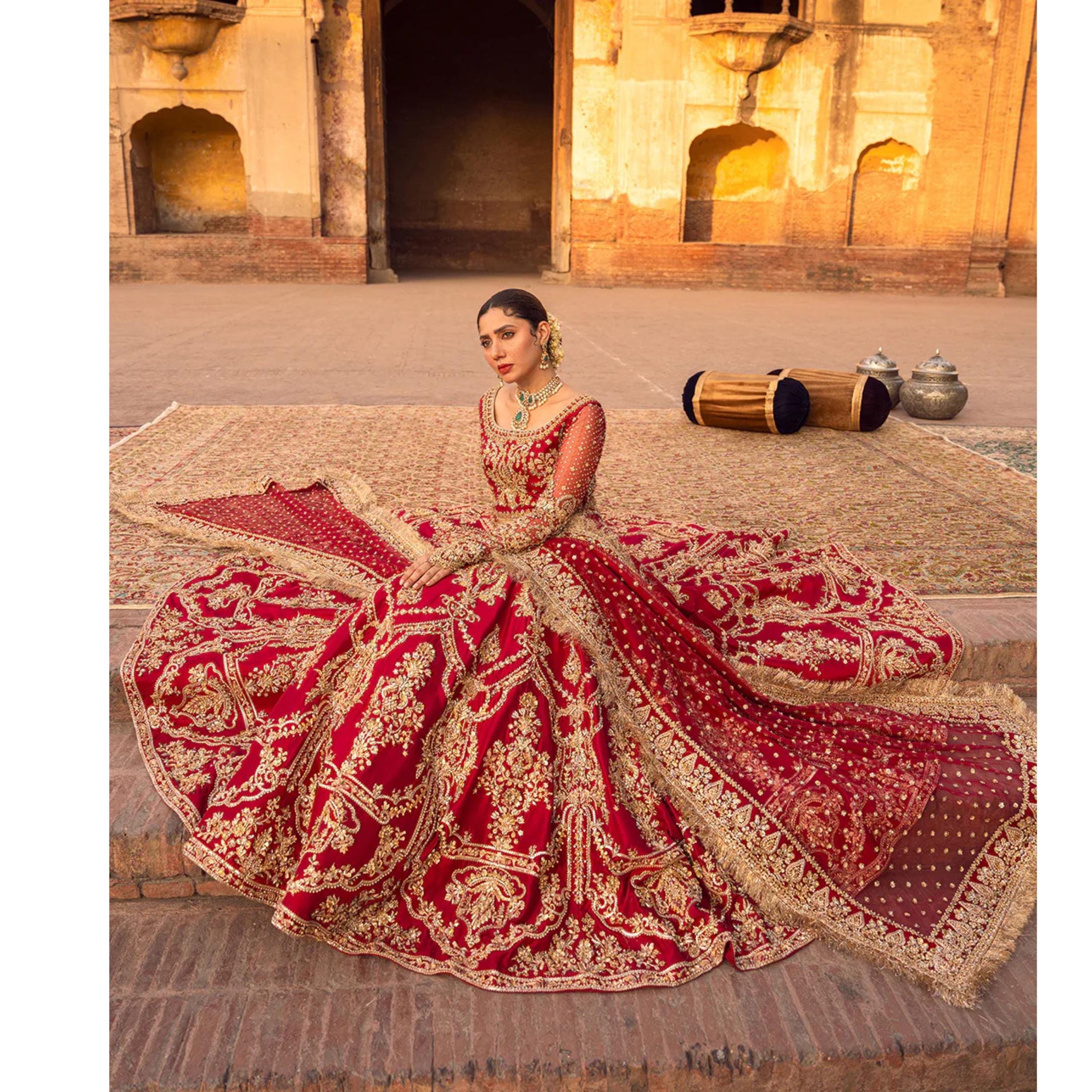 Red Bridal Lehenga - Main Image