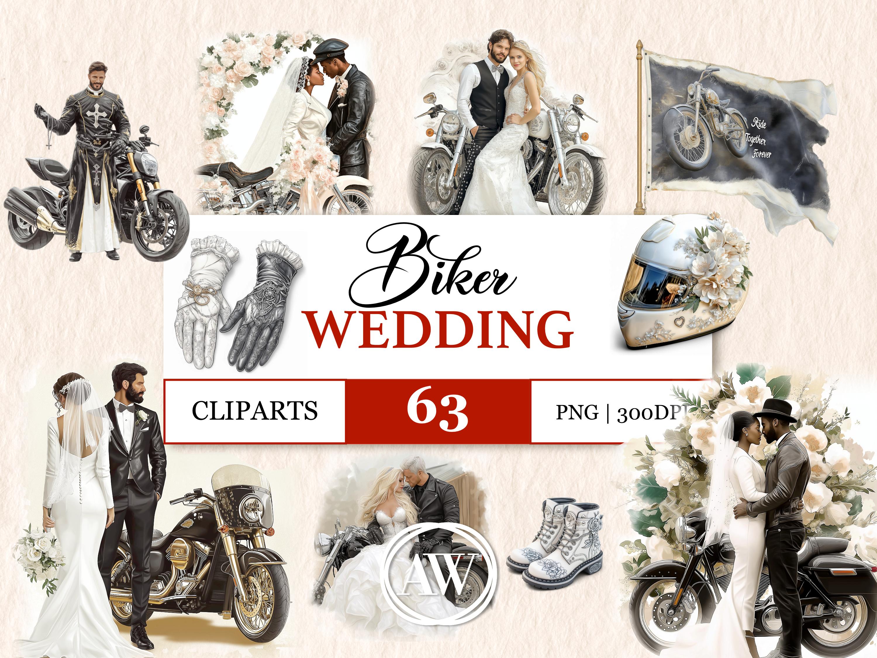 Partecipazioni Matrimonio Personalizzate Harley Davidson - 10 Pezzi Con Busta E Biglietto Ristorante/Lista Nozze
