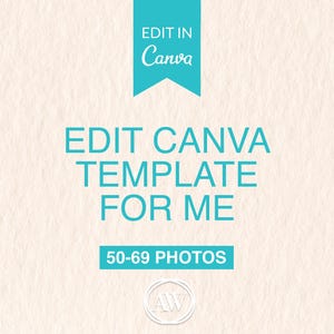 ADD ON SERVICE | Canva Template Customization - 50 to 69 photos. My help to edit your photo collage templates in Canva