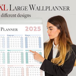 2025 Year At-A-Glance Wall Calendar: Large Printable Planner (Digital Download)