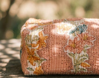 Hand Block Printed Cosmetic/Travel Bag