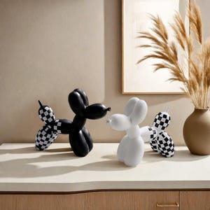 Ceramic Balloon Dog Sculpture – Abstract Creative Ornament for Study, Home & Office Festival Decor