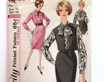 60's Simplicity 5311, Skirt, Blouse, Sleeveless Jacket (S)