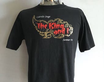 Vintage 90's The King and I, T Shirt, Black, Short Sleeve (L)