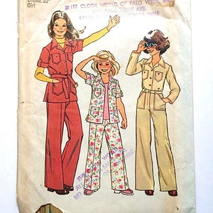 70&#39;s Uncut Simplicity 7034, Shirt-Jacket, Pants (L)