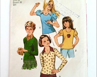 Teens/Women's 70's Simplicity 6535, Tops