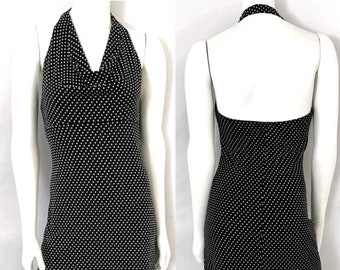 Polka Dot Hepburn Halter Dress Retro Women Casual Halter - Etsy