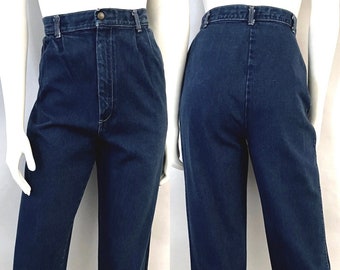 Vintage 80's High Waisted, Pleated Jeans by PhD Denim (M)