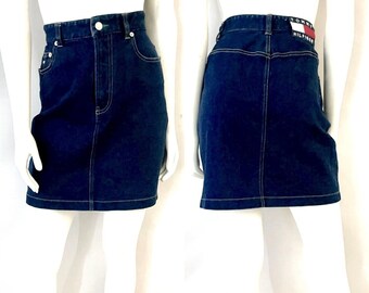 Vintage 90's Tommy Hilfiger, Denim Skirt (Size 8)