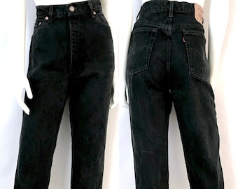 Vintage 90's/00's Levi's 512, Black Jeans, High Waisted, Slim Fit (Size 12/14)