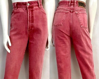 Vintage 90's Red Bongo Jeans USA, High Waisted, Denim (Size 8)