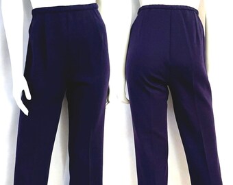 70's Purple, High Waisted, Bell Bottom Pants (M)