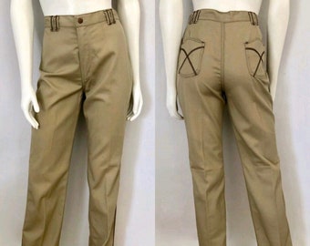 Vintage 70's Deadstock, Wrangler, Khaki, Straight Leg, Pants (L)