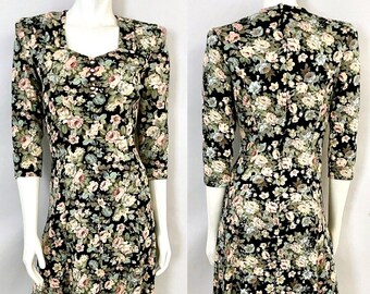Vintage 90's Byer Too, Floral, Short Sleeve, Dress (S)