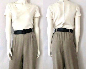 Vintage 90's Jumpsuit, Short Sleeve, Pantsuit by Hampton Dress Co. (L)