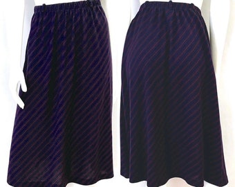 Vintage 80's Koret, Navy Blue, Red, Striped, Skirt (M)