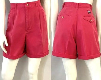 Vintage 90's Ralph Lauren, Coral, High Waisted, Shorts (Size 8)