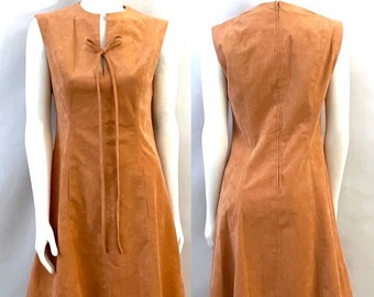 Vintage 70's Vera Maxwell Ultra Suede A-Line Dress (Size 10)