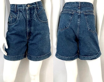 Vintage 90's Bill Blass, High Waisted, Denim Shorts (Size 8)