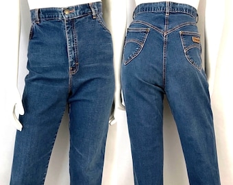 Vintage 80's Gitano Jeans, High Waisted, Straight Leg, Denim (M)
