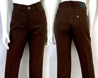 Vintage 90's Levi's Silvertab USA, Brown, Polyester, Flare Pant (Size: 10)